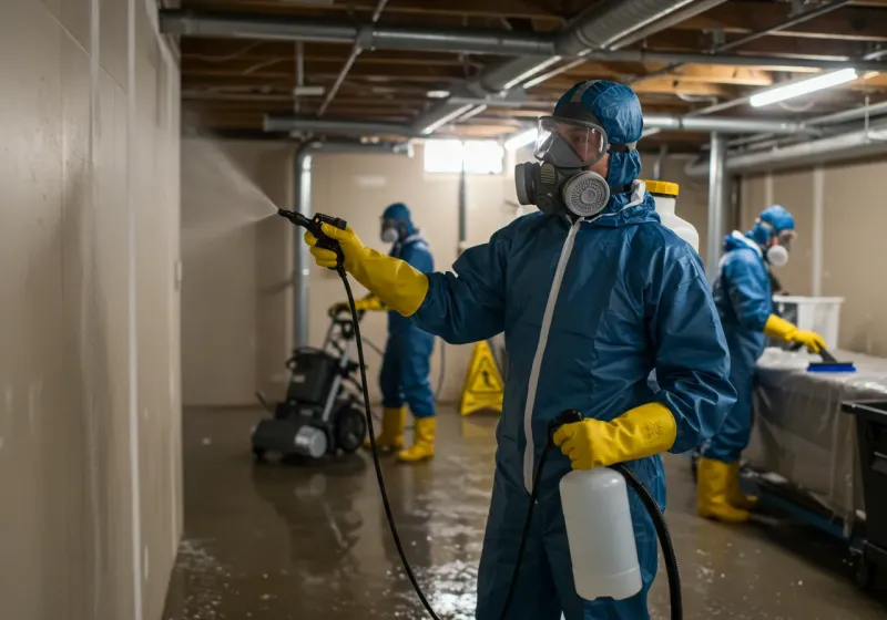 Basement Sanitization and Antimicrobial Treatment process in Lame Deer, MT