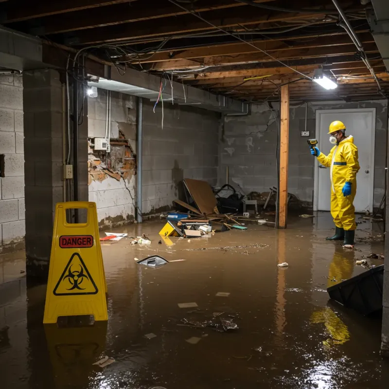 Flooded Basement Electrical Hazard in Lame Deer, MT Property