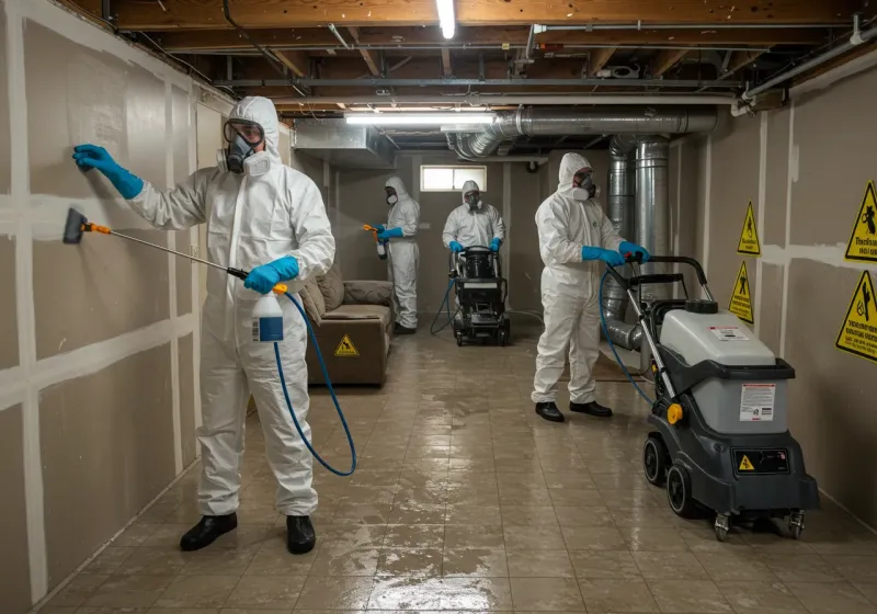 Basement Moisture Removal and Structural Drying process in Lame Deer, MT